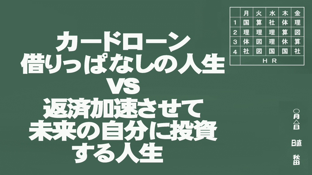 カードローン利用VS返済のイメージ画像