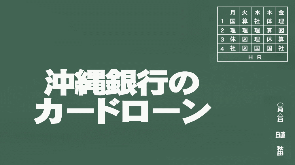 沖縄銀行のカードローン説明イメージ画像