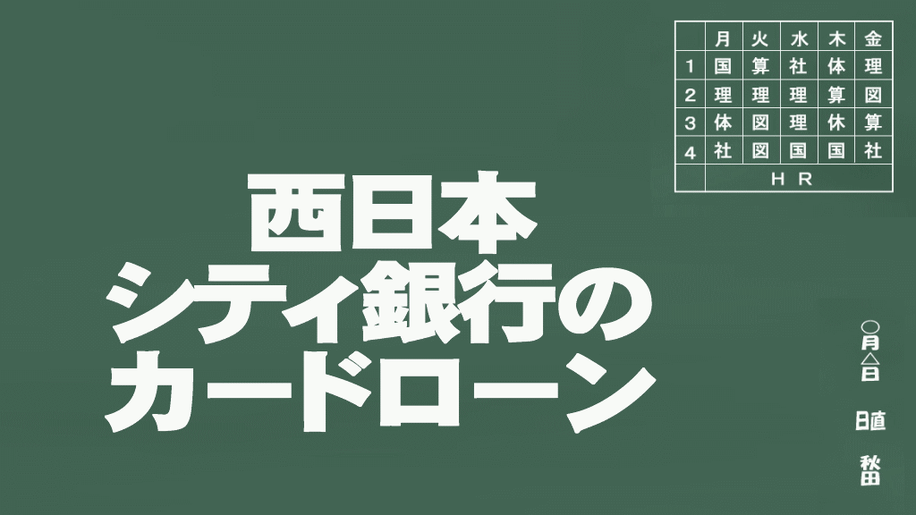 西日本シティ銀行のカードローン説明イメージ画像