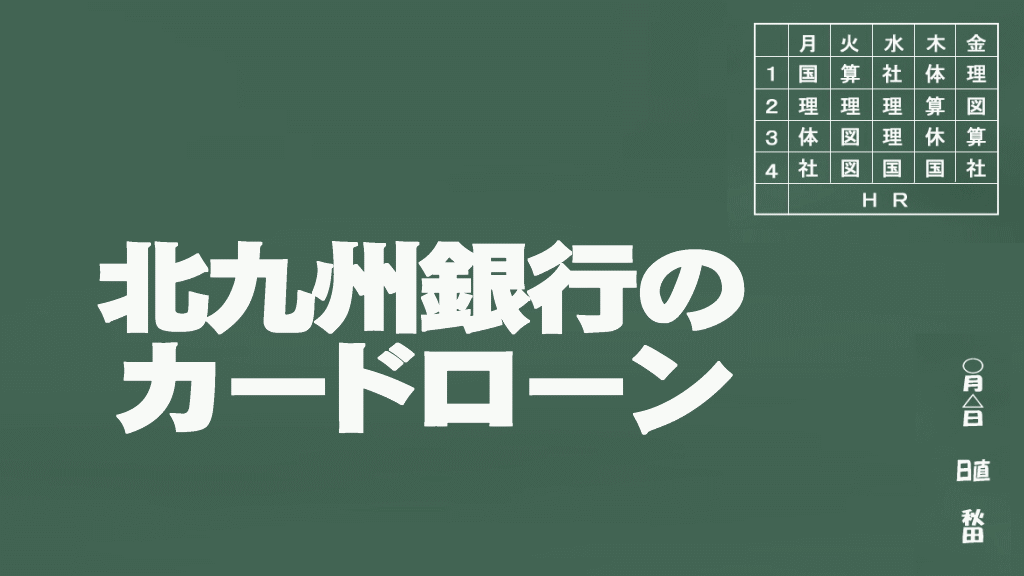 北九州銀行のカードローン説明イメージ画像