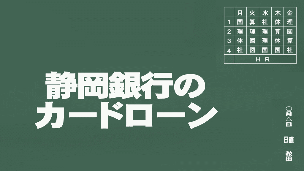 静岡銀行のカードローン説明イメージ画像