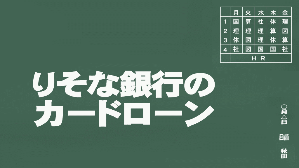 りそな銀行のカードローン説明イメージ画像