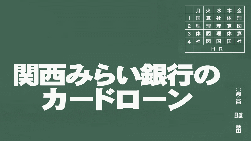 関西みらい銀行のカードローン説明イメージ画像