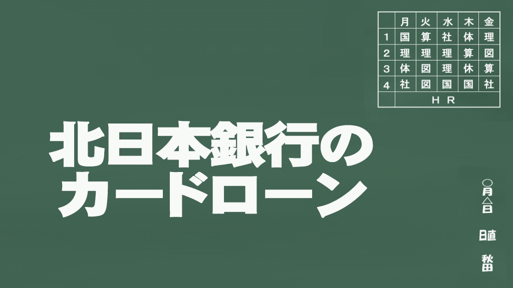 北日本銀行のカードローン説明イメージ画像