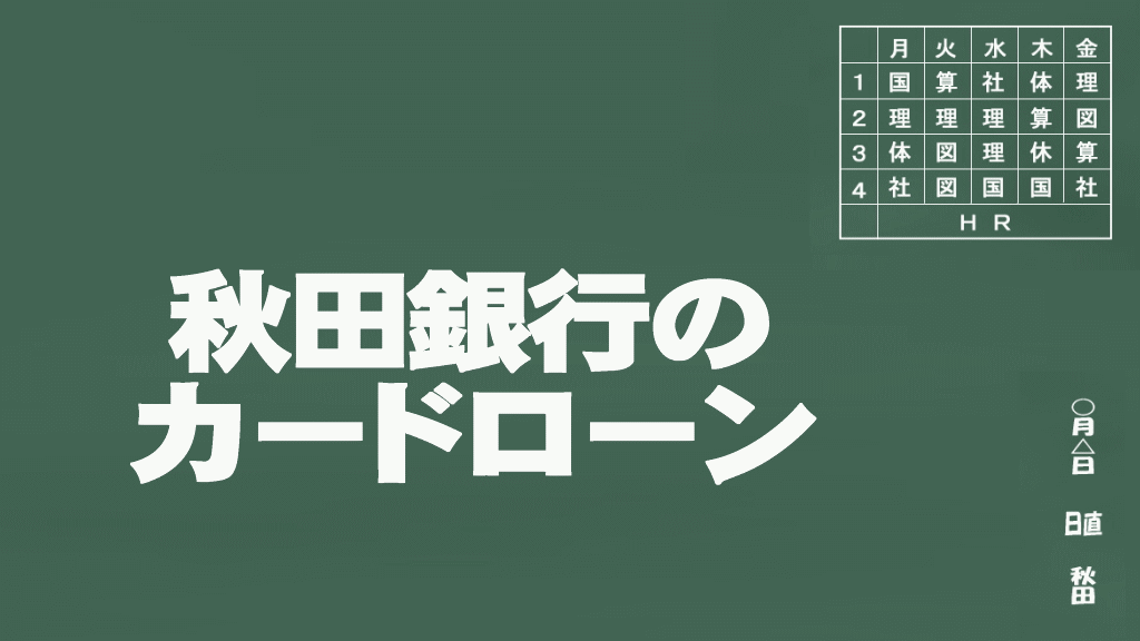 秋田銀行のカードローン説明イメージ画像