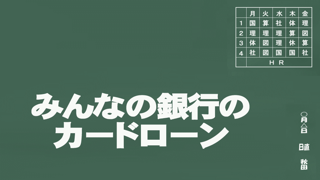 みんなの銀行のカードローンイメージ画像