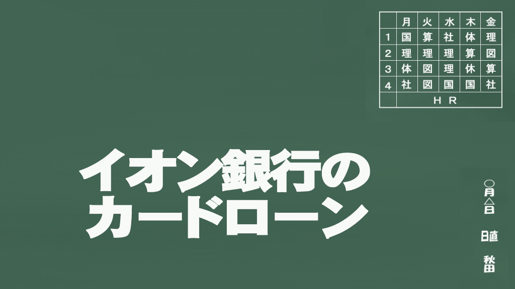 イオン銀行のカードローンイメージ画像